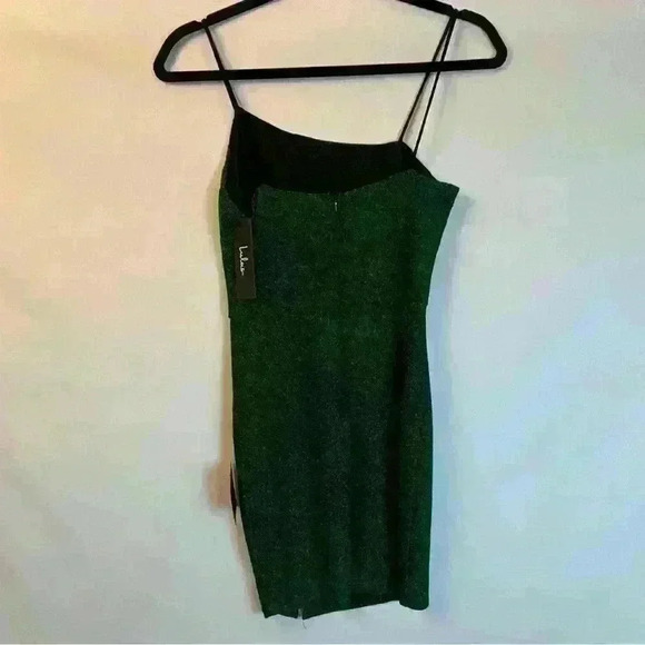 Lulu’s Emerald Green Asymmetrical Mini Dress - Picture 6 of 14